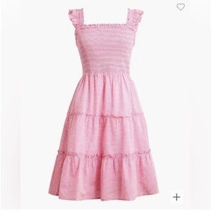 J. Crew Smocked Tiered Mini Dress